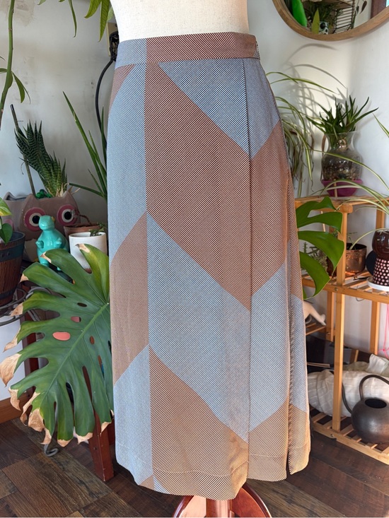 MM Lafleur Dresses & Skirts - MM.LaFleur Size 10 Geometric Colorblock Midi Skirt Mod Retro Workwear 70s
